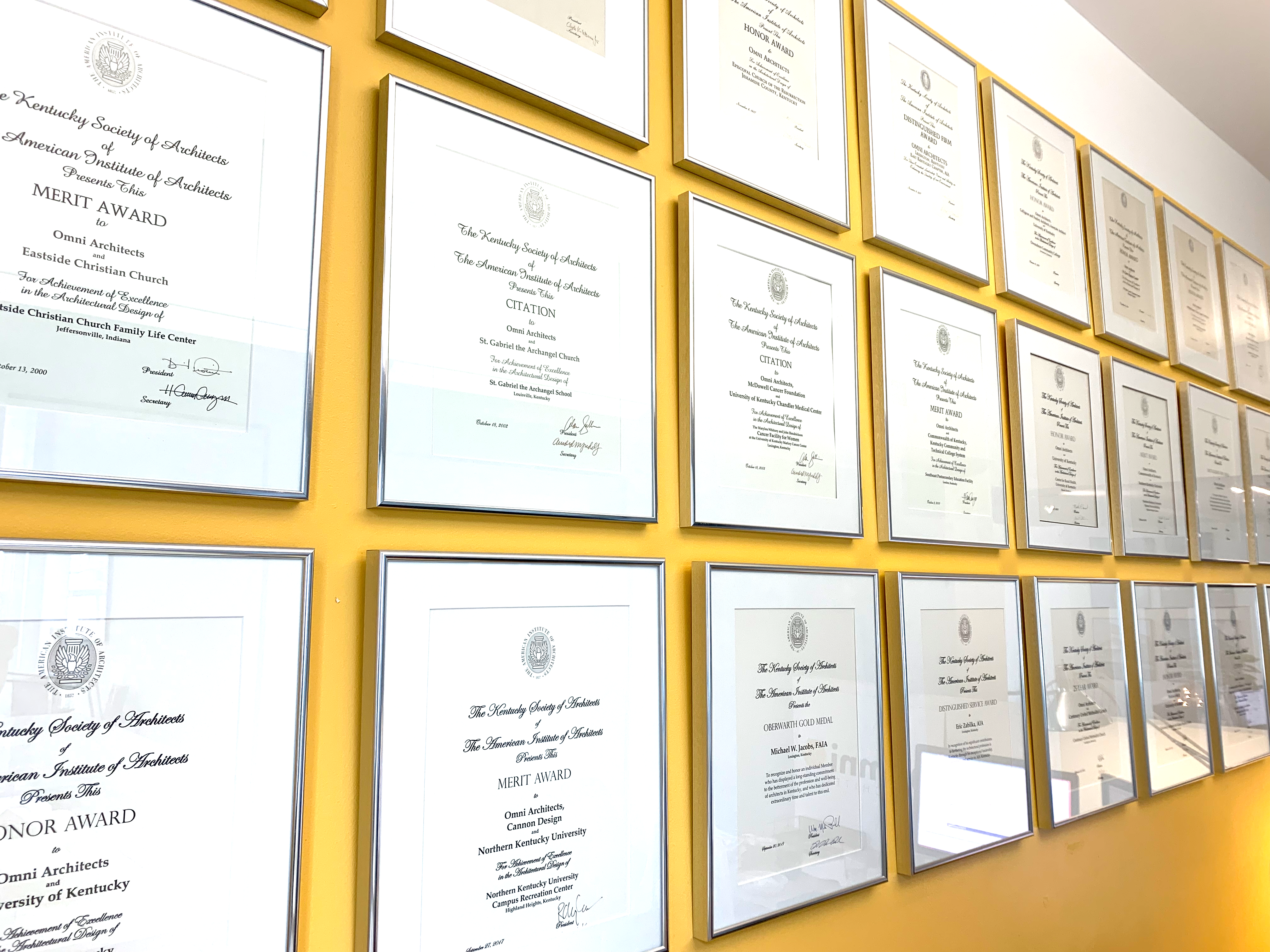 Awards wall